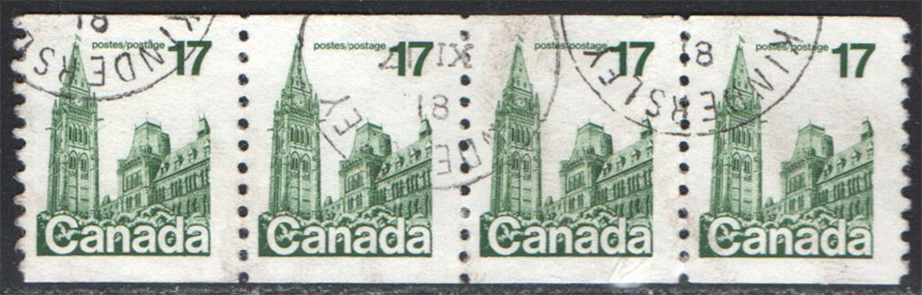 Canada Scott 806 Used Strip - Click Image to Close